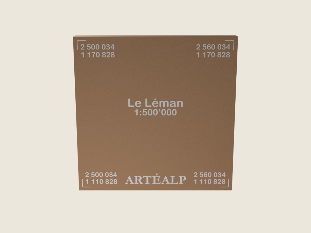 Le Léman : Dessous gravé