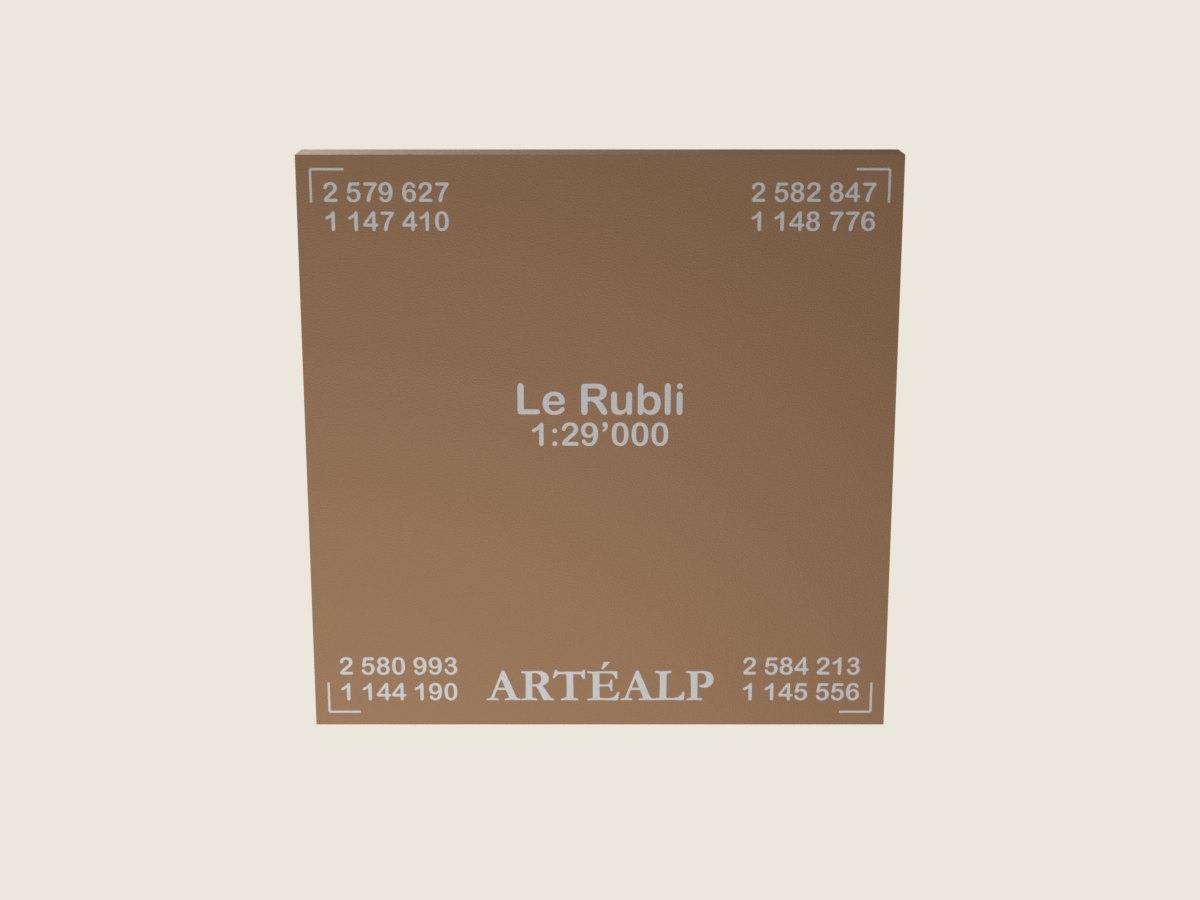 Le Rubli : Dessous gravé