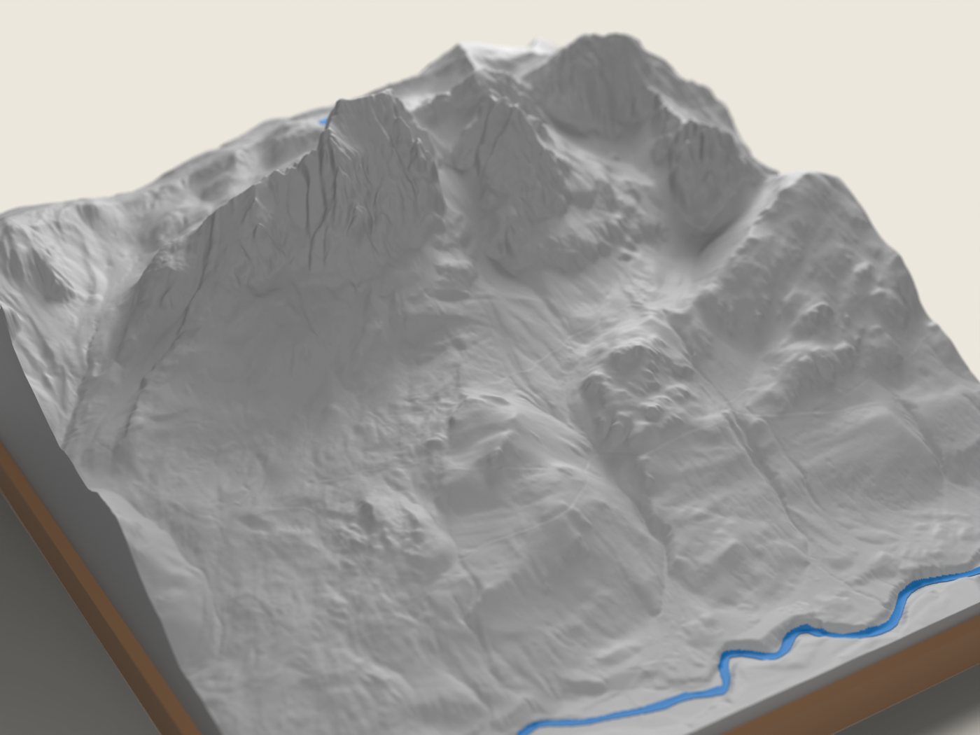 Détail des arêtes du Rubli en relief